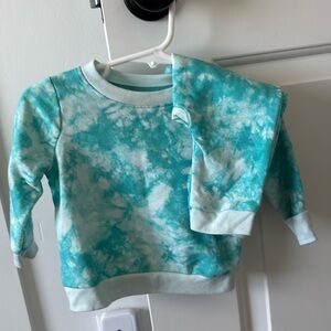 blue tie dye sweatsuit